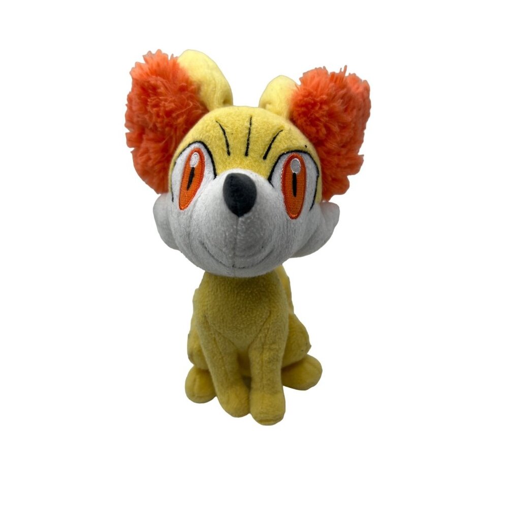 Pokémon Fennekin Plush Toy Soft Stuffed Animal Orange Yellow Tail 8" Tall